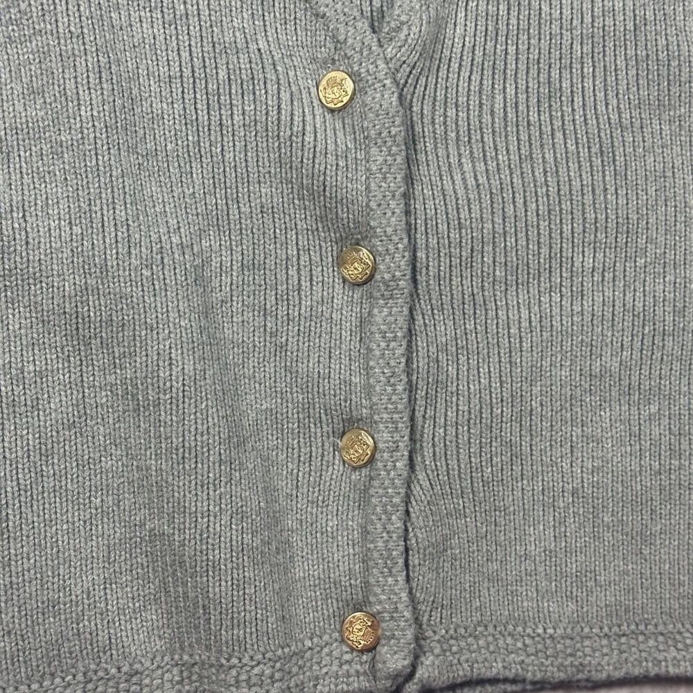 Abercrombie & Fitch Womens Gray Ribbed Knit Sweater Vest Large Preppy Collegiate - Picture 3 of 7